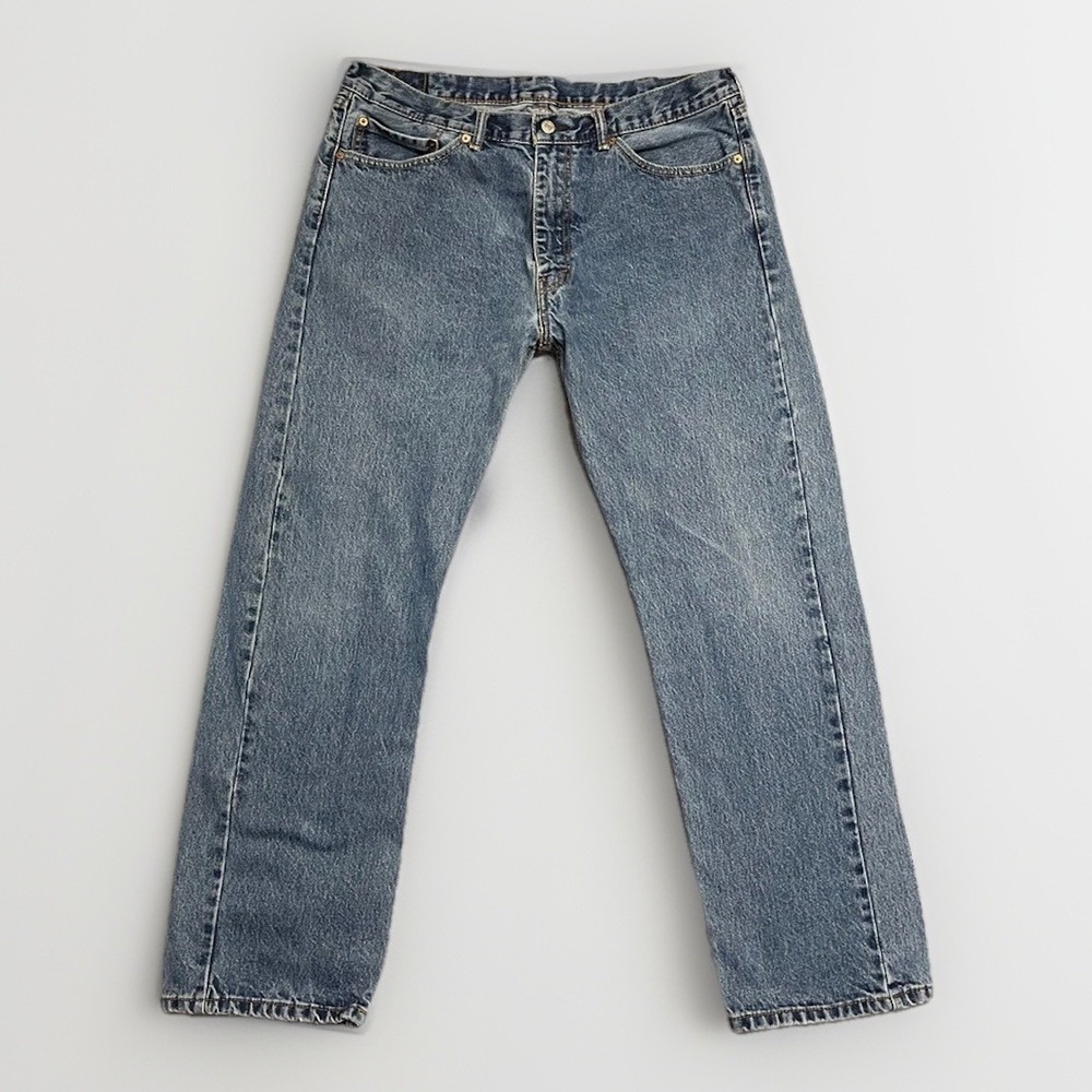 Levis Jeans‎ Mens 38X32 Blue 505 Regular Straight American Workwear Denim